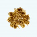 2.5" Diameter Poly Roses 12X12 | Gold/Gold